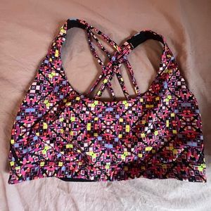 Victoria Secret Sports bra racer back neon